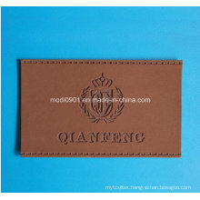 Cumtomized Top Quality Leather Tag Clothing Leather Label with Metal Logo Jeans Leather Patches for Garment